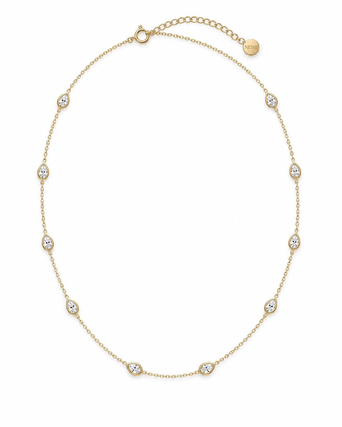 Pear Diamond-By-The-Yard Necklace