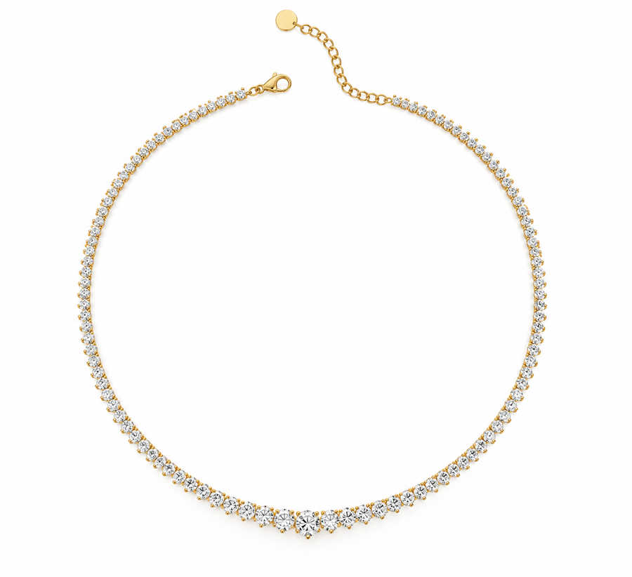 Graduated Tennis Necklace
