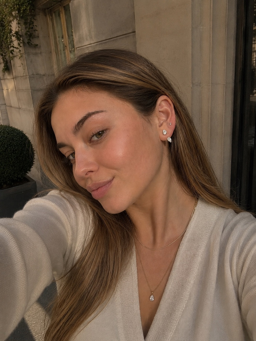 Double Pear Drop Earrings