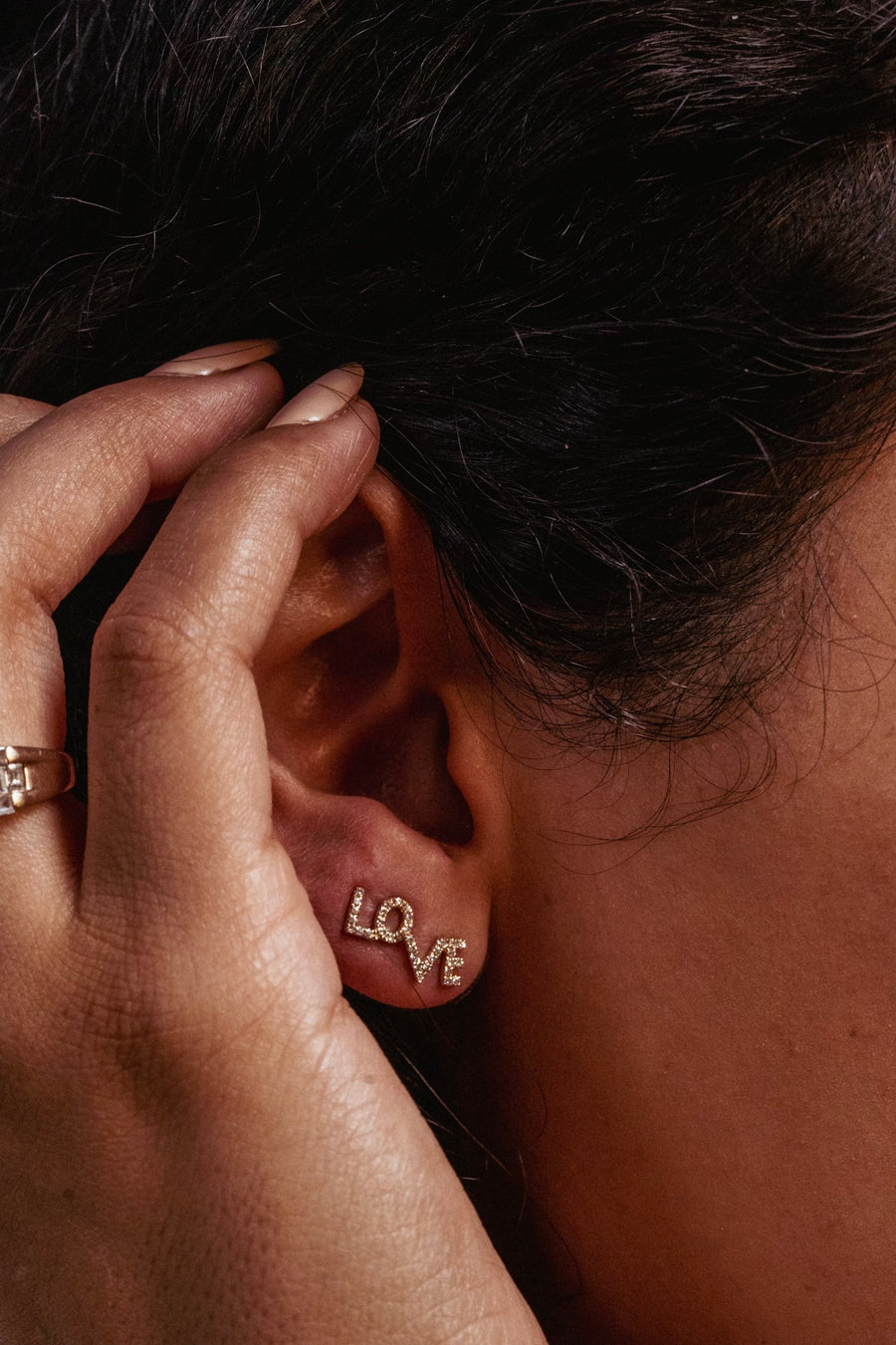 Love Stud Earrings