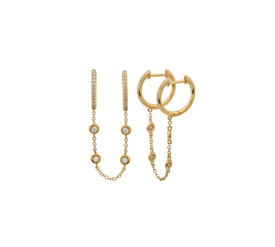 Dina Double Chain Earrings