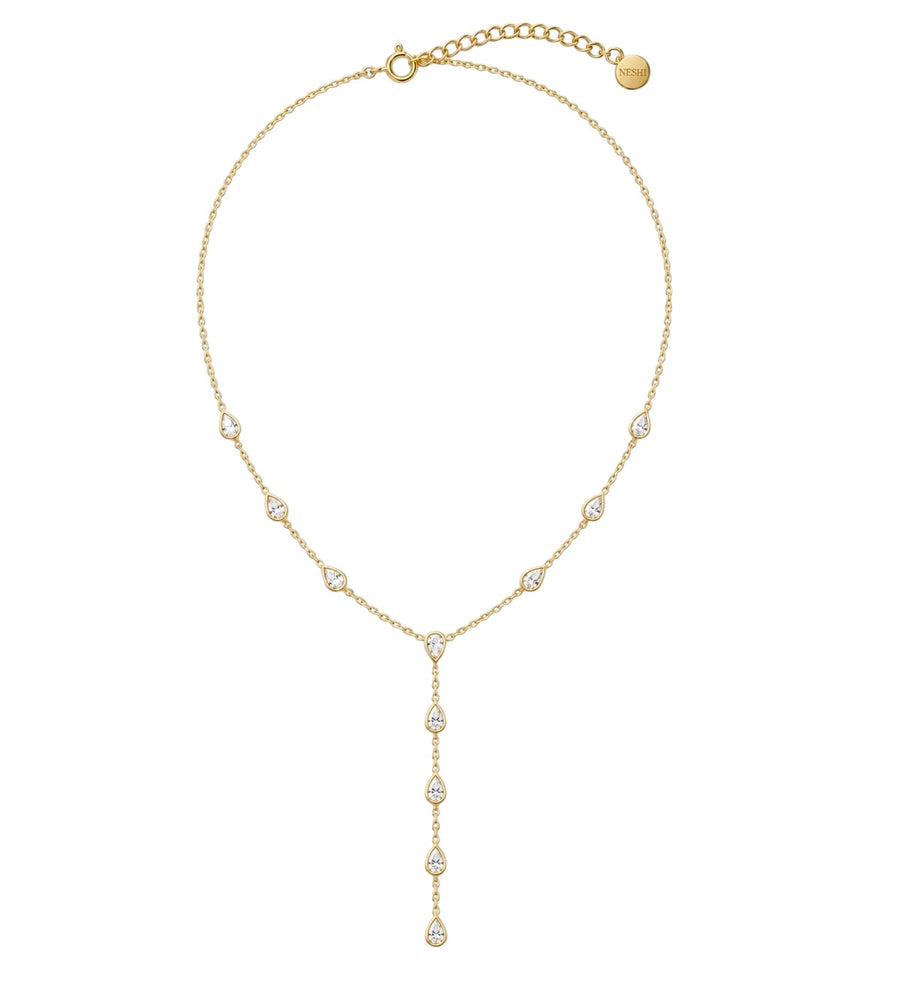 Pear Diamond By-The-Yard Lariat Necklace