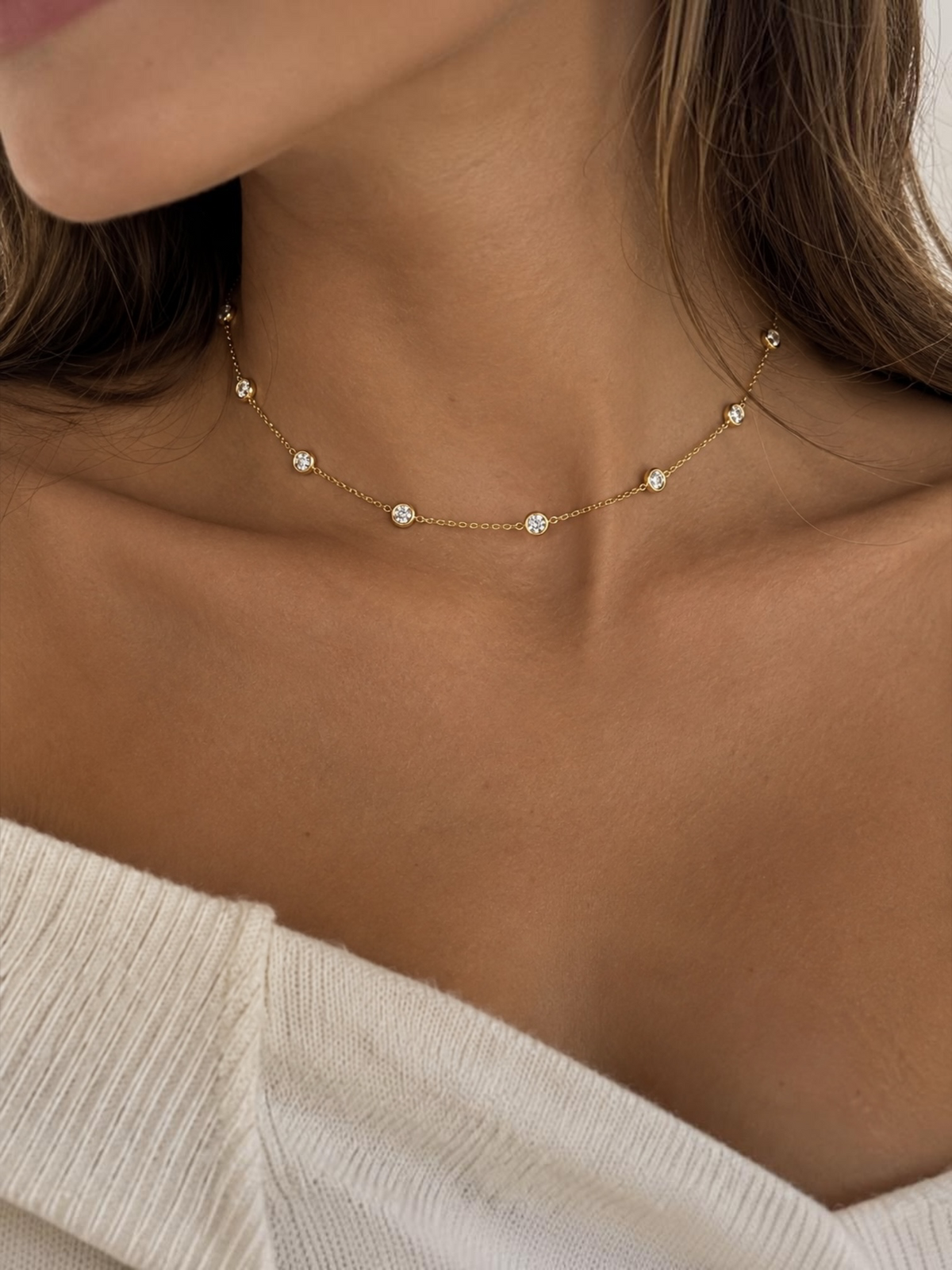 Round Diamond By The Yard Necklace (Pre-Order)